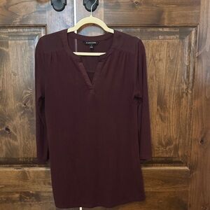 41 Hawthorne Deep Burgundy Blouse